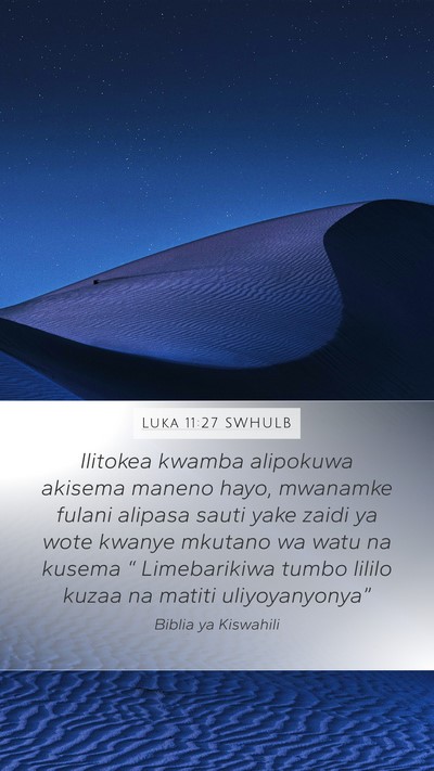 Luka 11:27 SWHULB Bible Verse Image