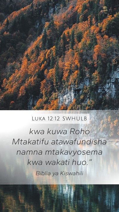 Luka 12:12 SWHULB Bible Verse Image