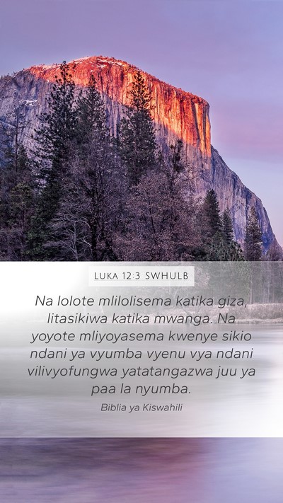 Luka 12:3 SWHULB Bible Verse Image