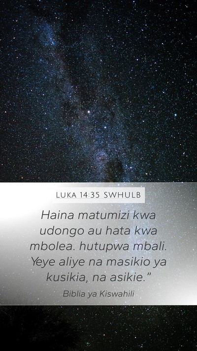 Luka 14:35 SWHULB Bible Verse Image