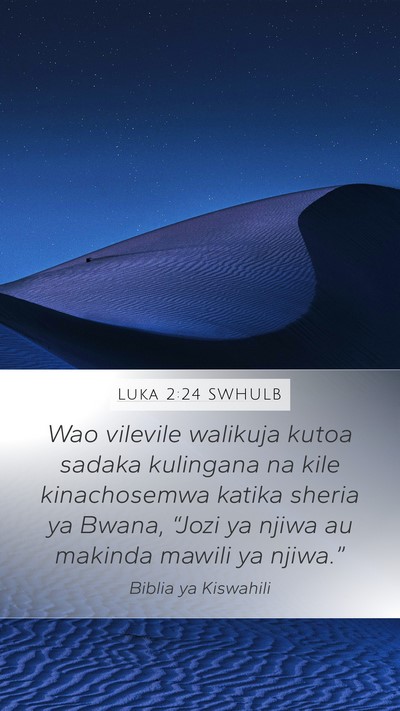 Luka 2:24 SWHULB Bible Verse Image