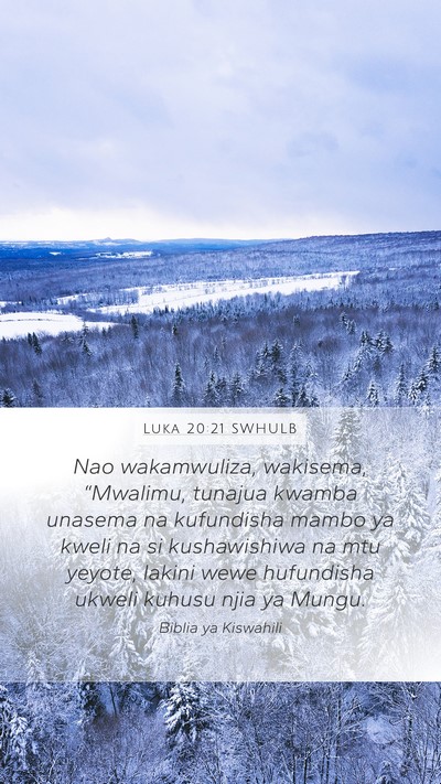Luka 20:21 SWHULB Bible Verse Image