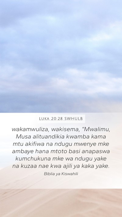 Luka 20:28 SWHULB Bible Verse Image