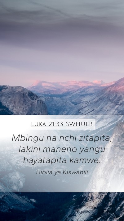 Luka 21:33 SWHULB Bible Verse Image