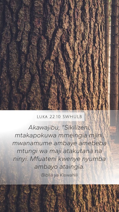 Luka 22:10 SWHULB Bible Verse Image