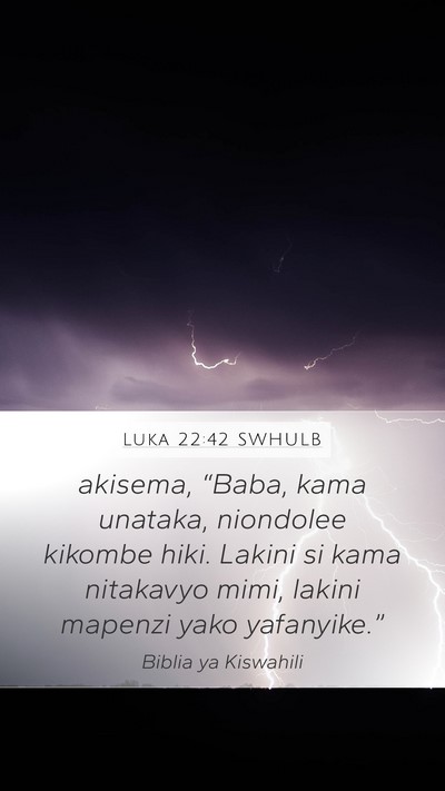 Luka 22:42 SWHULB Bible Verse Image