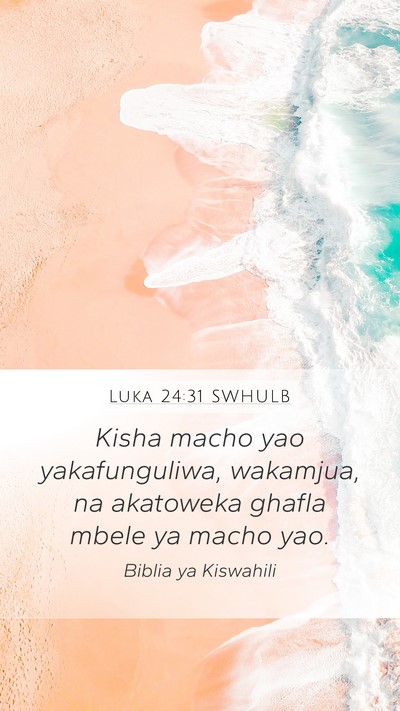 Luka 24:31 SWHULB Bible Verse Image