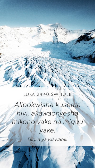 Luka 24:40 SWHULB Bible Verse Image