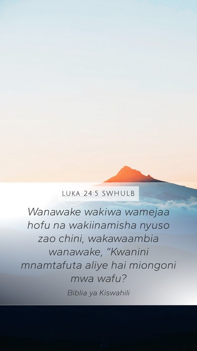 Luka 24:5 SWHULB Bible Verse Image