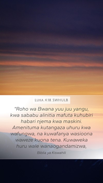 Luka 4:18 SWHULB Bible Verse Image