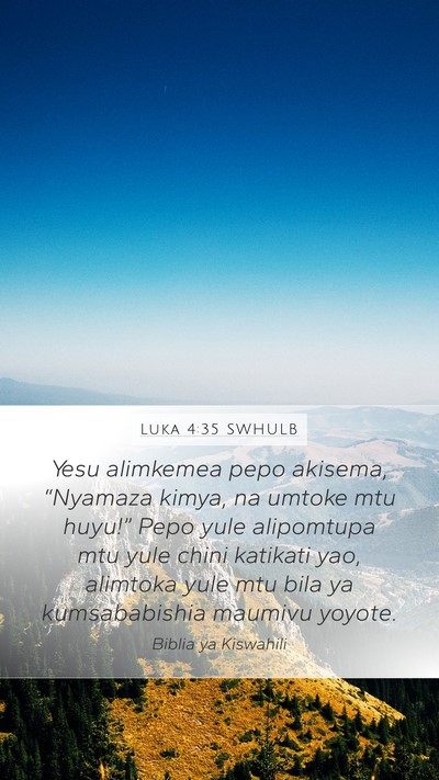 Luka 4:35 SWHULB Bible Verse Image