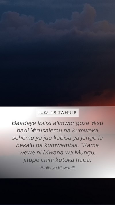 Luka 4:9 SWHULB Bible Verse Image