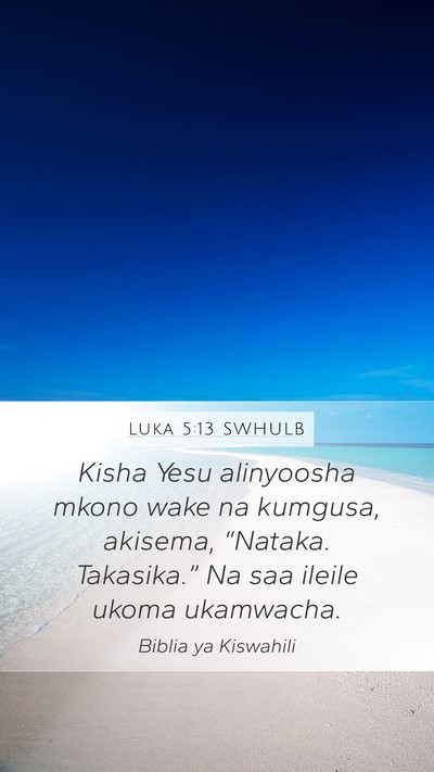 Luka 5:13 SWHULB Bible Verse Image