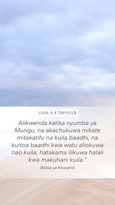 Luka 6:4 SWHULB Bible Verse Image