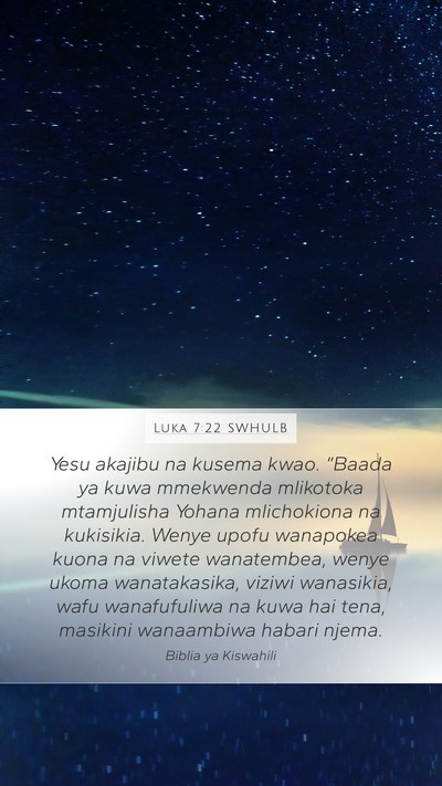 Luka 7:22 SWHULB Bible Verse Image