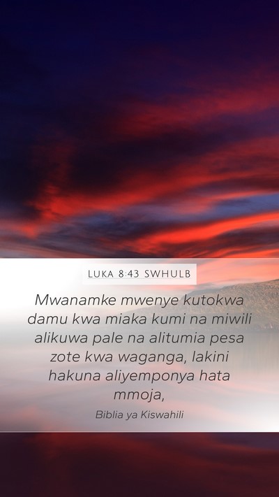 Luka 8:43 SWHULB Bible Verse Image