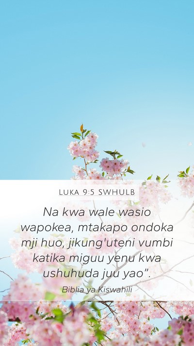 Luka 9:5 SWHULB Bible Verse Image