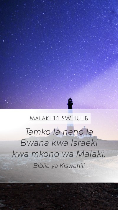 Malaki 1:1 SWHULB Bible Verse Image