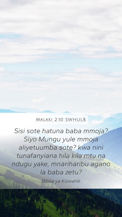 Malaki 2:10 SWHULB Bible Verse Image