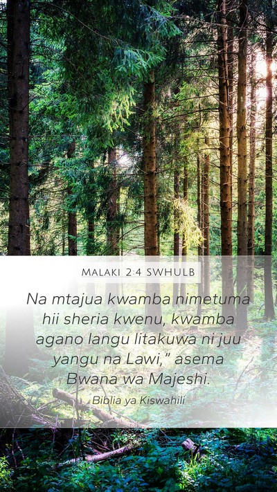 Malaki 2:4 SWHULB Bible Verse Image