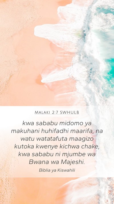Malaki 2:7 SWHULB Bible Verse Image