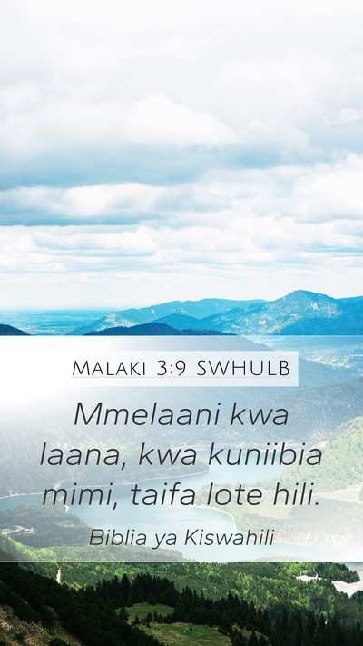 Malaki 3:9 SWHULB Bible Verse Image