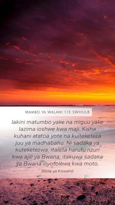 Mambo ya Walawi 1:13 SWHULB Bible Verse Image
