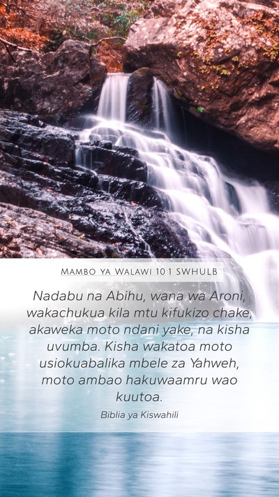 Mambo ya Walawi 10:1 SWHULB Bible Verse Image