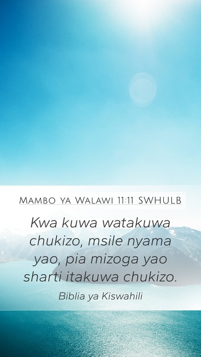 Mambo ya Walawi 11:11 SWHULB Bible Verse Image