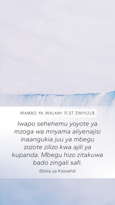 Mambo ya Walawi 11:37 SWHULB Mobile Phone Wallpaper - Iwapo sehehemu yoyote ya mzoga wa mnyama - Mobile Bible Verse Wallpaper