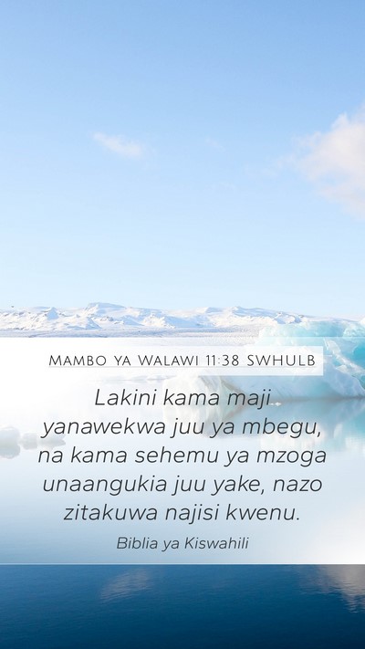 Mambo ya Walawi 11:38 SWHULB Mobile Phone Wallpaper - Lakini kama maji yanawekwa juu ya mbegu, na kama - Mobile Bible Verse Wallpaper