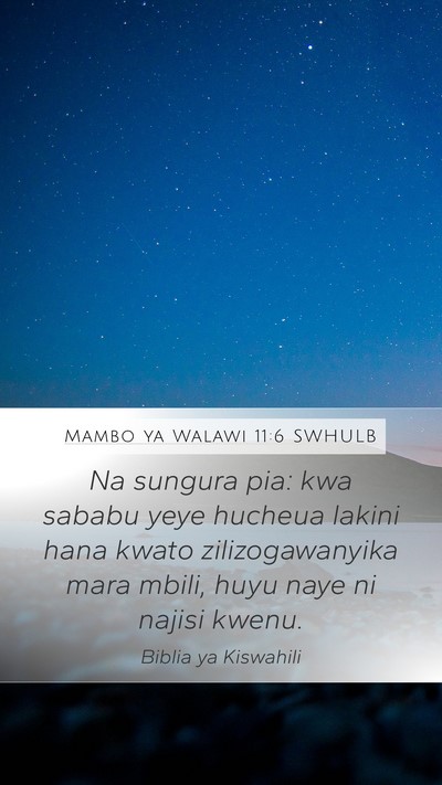 Mambo ya Walawi 11:6 SWHULB Mobile Phone Wallpaper - Na sungura pia: kwa sababu yeye hucheua lakini - Mobile Bible Verse Wallpaper