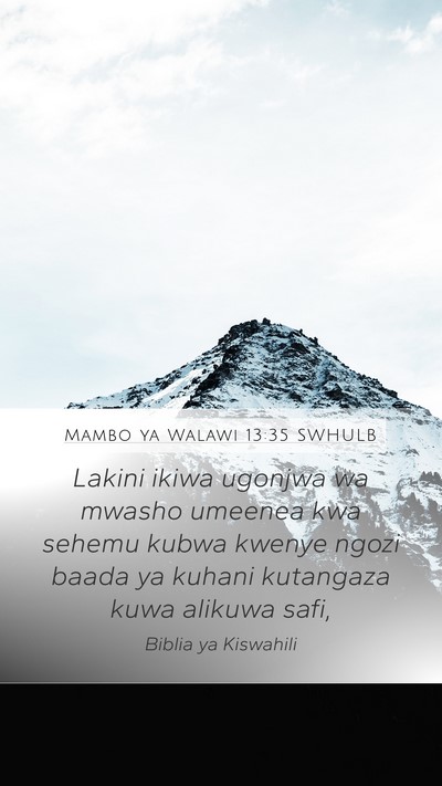 Mambo ya Walawi 13:35 SWHULB Bible Verse Image