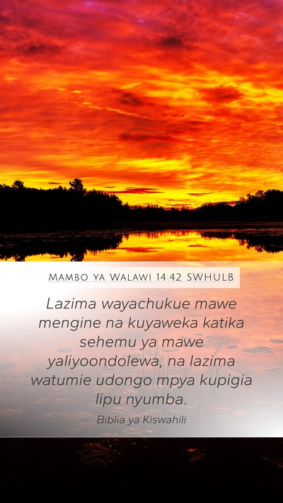 Mambo ya Walawi 14:42 SWHULB Mobile Phone Wallpaper - Lazima wayachukue mawe mengine na kuyaweka katika - Mobile Bible Verse Wallpaper