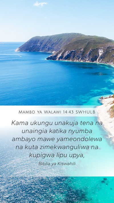Mambo ya Walawi 14:43 SWHULB Mobile Phone Wallpaper - Kama ukungu unakuja tena na unaingia katika - Mobile Bible Verse Wallpaper