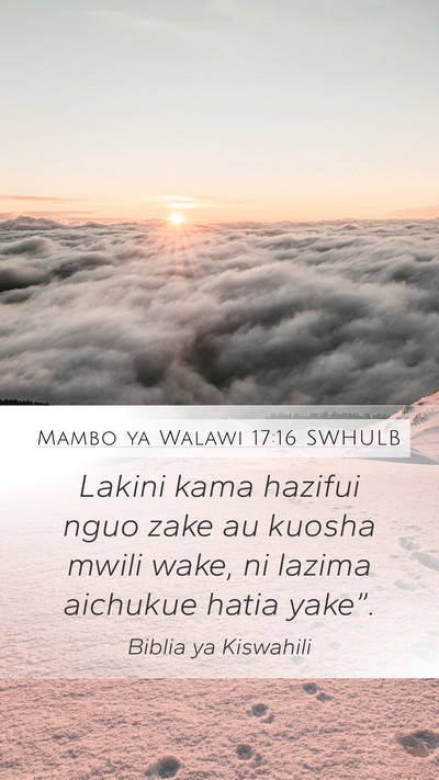 Mambo ya Walawi 17:16 SWHULB Bible Verse Image