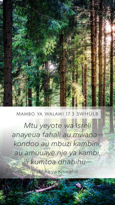 Mambo ya Walawi 17:3 SWHULB Bible Verse Image
