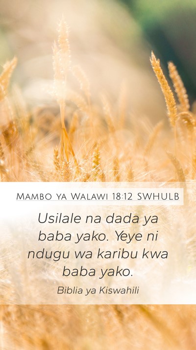 Mambo ya Walawi 18:12 SWHULB Bible Verse Image