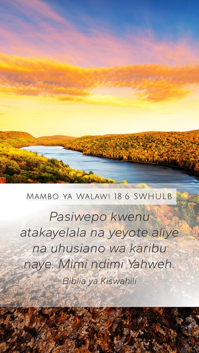 Mambo ya Walawi 18:6 SWHULB Bible Verse Image