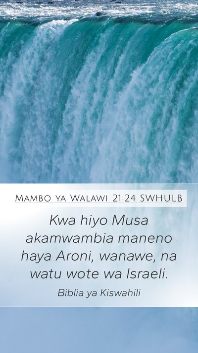 Mambo ya Walawi 21:24 SWHULB Bible Verse Image