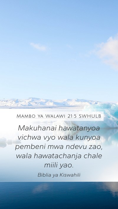 Mambo ya Walawi 21:5 SWHULB Bible Verse Image