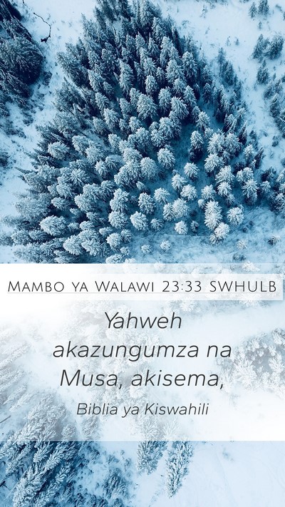 Mambo ya Walawi 23:33 SWHULB Bible Verse Image