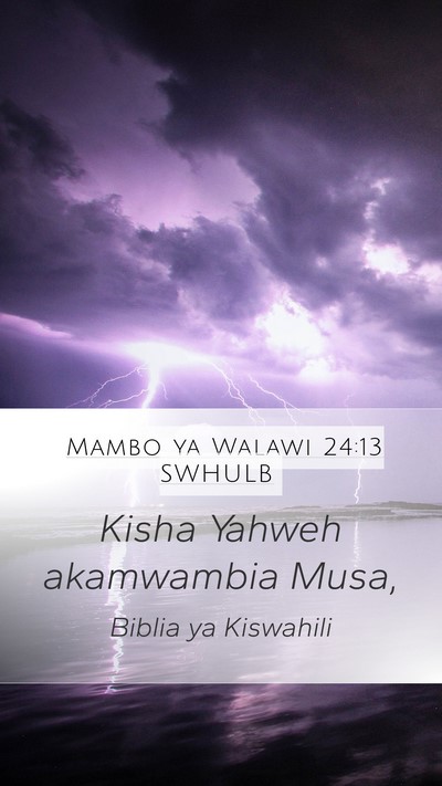 Mambo ya Walawi 24:13 SWHULB Mobile Phone Wallpaper - Kisha Yahweh akamwambia - Mobile Bible Verse Wallpaper