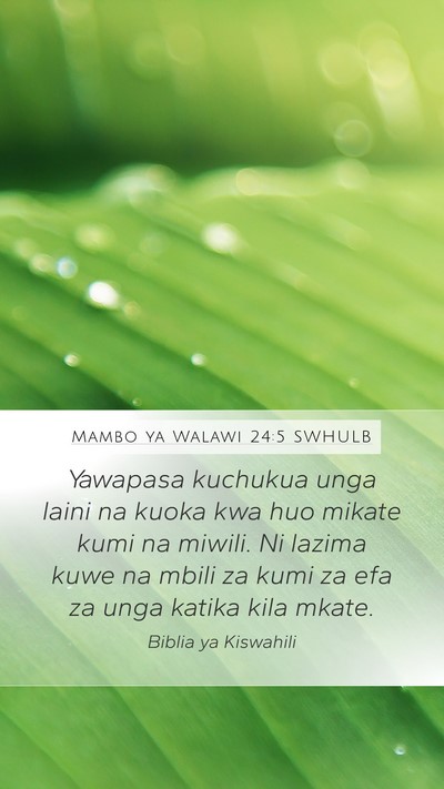 Mambo ya Walawi 24:5 SWHULB Bible Verse Image