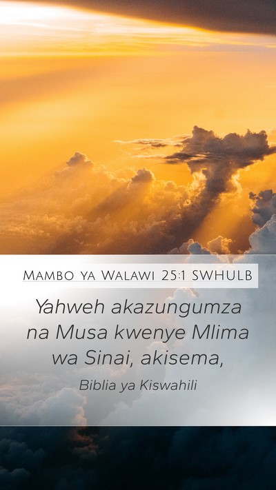 Mambo ya Walawi 25:1 SWHULB Bible Verse Image