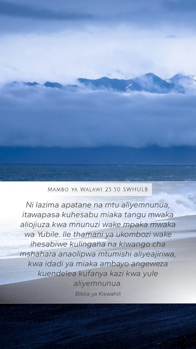 Mambo ya Walawi 25:50 SWHULB Bible Verse Image