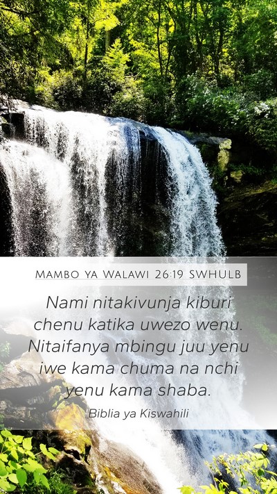 Mambo ya Walawi 26:19 SWHULB Bible Verse Image