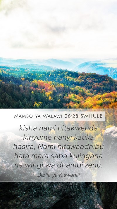 Mambo ya Walawi 26:28 SWHULB Bible Verse Image
