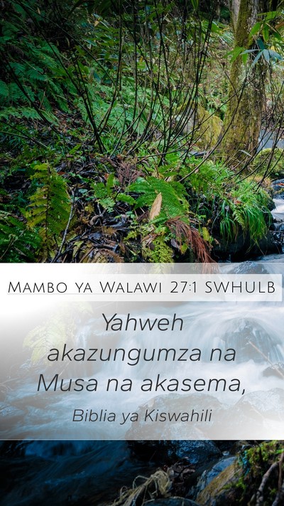Mambo ya Walawi 27:1 SWHULB Mobile Phone Wallpaper - Yahweh akazungumza na Musa na - Mobile Bible Verse Wallpaper