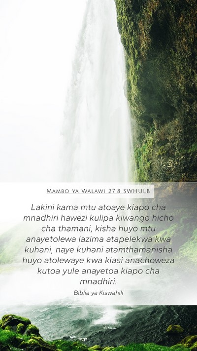 Mambo ya Walawi 27:8 SWHULB Bible Verse Image